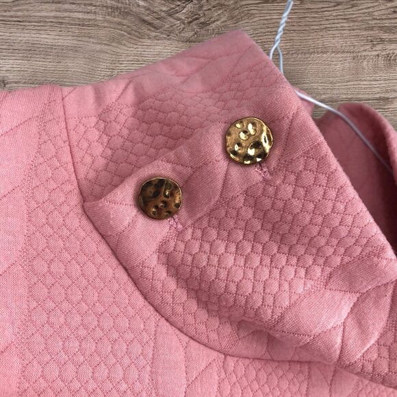 Women’s Sunday Up Pink Sweater Dress, Fan Favorite, Textured Pebble & Braids M - Picture 4 of 12